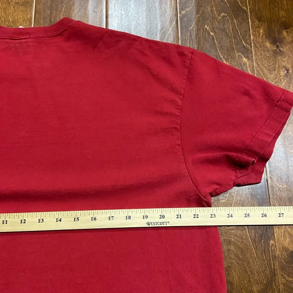 Old Navy Vintage 2002 Y2K USA Flag Red Cotton Crewneck T-Shirt Men's Size XL